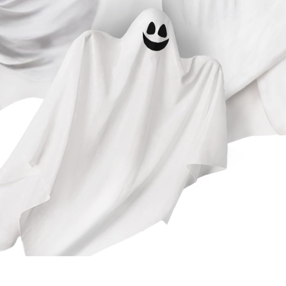 Halloween Hanging//Flying Ghosts. White. 4 for $22. - Picture 5 of 7